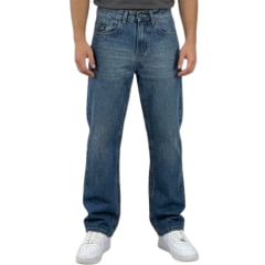 Calça Masculina Laço Forte Lavagem Escura Bordado Nos Bolsos REF:8048