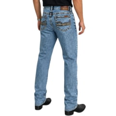 Calça Masculina Laço Forte White Label Elastano Bordado Nos Bolsos REF:8056