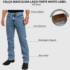 Calça Masculina Laço Forte White Label Elastano Bordado Nos Bolsos REF:8056