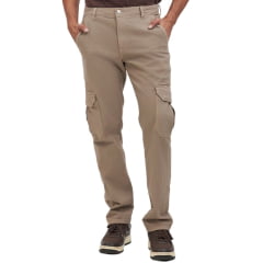 Calça Masculina Lee Cargo de Sarja Peletizada Caqui REF: 2506L