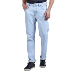 Calça Masculina Lee Jeans Azul Claro Daren Regular Fit Oman Smow Reta - Ref. 2039L