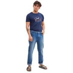 Calça Masculina Lee Jeans Azul Médio 1015 Com Stretch New Soft Up Tank Classic Fit Ref.1541L