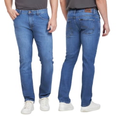 Calça Masculina Lee Jeans Azul Médio Daren Regular Fit Kazan Ref:2060L Calça Masculina Lee Jeans Azul Médio Daren Regular Fit Kazan Ref:2060L