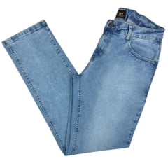 Calça Masculina Lee Jeans Delavê Daren Regular Fit Cintura Média Perna Reta Noble Sky Used Ref: 2046L