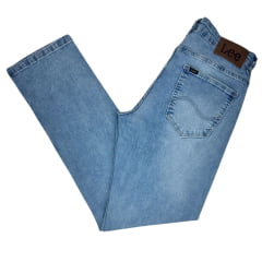 Calça Masculina Lee Jeans Delavê Daren Regular Fit Cintura Média Perna Reta Noble Sky Used Ref: 2046L