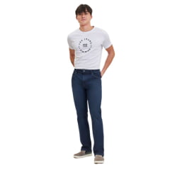 Calça Masculina Lee Jeans Escuro Chicago Moove Strech Regular Fit Indra Dark Ref:1130L