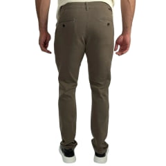 Calça Masculina Lee Slim Chino New Strech Verde Militar Soft Ref:2212L