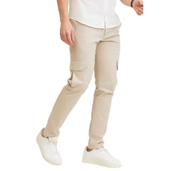 Calça Masculina Lee Stec Sarja Peletizada  Cargo Areia Ref:2510L