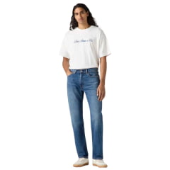 Calça Masculina Levi's 505 Regular Azul Escuro Ref:005053081