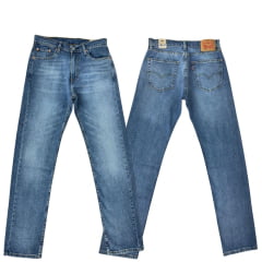Calça Masculina Levi's 505 Regular Stretch Azul Médio Ref:005053076