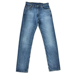 Calça Masculina Levi's 505 Regular Stretch Azul Médio Ref:005053076