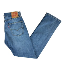 Calça Masculina Levi's 505 Regular Stretch Azul Médio Ref:005053076