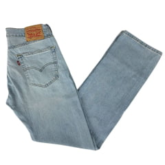 Calça Masculina Levi's 505 Regular Stretch Jeans Claro Ref:005053075