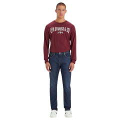 Calça Masculina Levi's 512 Slim Taper Jeans Escuro Ref:288331283