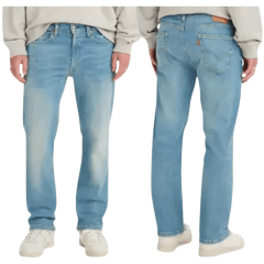 Calça Masculina Levi's Jeans Azul Claro 514 Straight Com Stretch Ref:005141286