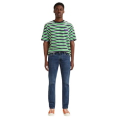 Calça Masculina Levi's Jeans Azul Destroyer 511 Slim Com Stretch Ref:0451152987
