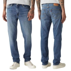 Calça Masculina Levi's Jeans Azul Médio 511 Slim Lightweight Denim Strech Ref:045116106