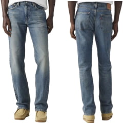 Calça Masculina Levi's Jeans Azul Médio 514 Straight Stretch Regular Flex Ref: 005141493
