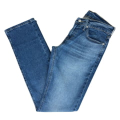 Calça Masculina Levi's Jeans Azul Médio 514 Straight Com Strech Ref: LB 5140060