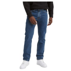 Calça Masculina Levi's Jeans Azul Médio 514 Straight Com Stretch - Ref.005140831