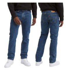 Calça Masculina Levi's Jeans Azul Médio 514 Straight Com Stretch - Ref.005140831