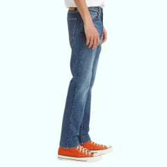 Calça Masculina Levi's Jeans Azul Stonado 511 Slim Com Stretch Sits Below Your Waist Ref.45111390