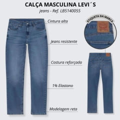 Calça Masculina Levi's Jeans Destroyed 514 - Ref. LB 5140055