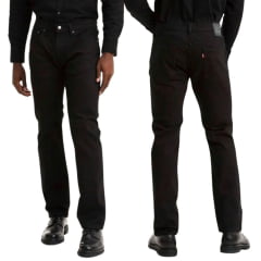Calça Masculina Levi's Jeans Preto 514 Straight Com Stretch Ref: 005140730