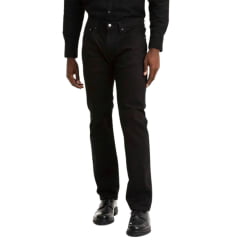 Calça Masculina Levi's Jeans Preto 514 Straight Com Stretch Ref: 005140730