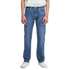 Calça Masculina Levi's Jeans Azul Médio 505 Regular Com Stretch Cool Ref.5052886