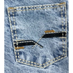 Calça Masculina Ox Horns Jeans Azul Claro 100% Algodão Com Bordado Bolsos Ref:2723