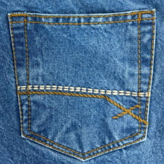 Calça Masculina Ox Horns Jeans Azul Médio 100% Algodão Ref:2727