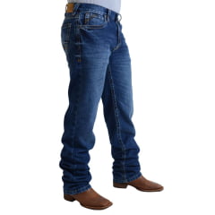 Calça Masculina Ox Horns Jeans Azul Ox5 Reta Com Bordado No Bolso Ref: 2711