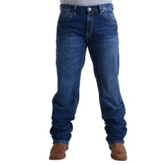 Calça Masculina Ox Horns Jeans Azul Ox5 Reta Com Bordado No Bolso Ref: 2711