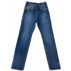 Calça Masculina Ox Horns Jeans Azul 100% Algodão Com Bordado Bolsos Ref2718