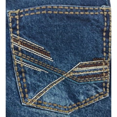 Calça Masculina Ox Horns Jeans Azul 100% Algodão Com Bordado Bolsos Ref2718