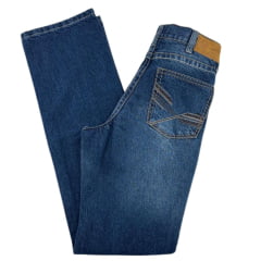 Calça Masculina Ox Horns Jeans Azul 100% Algodão Com Bordado Bolsos Ref2718