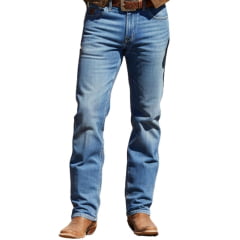 Calça Masculina Race Bull Tradicional Delavê Bigode Bordado Verde Ref: 034.DV