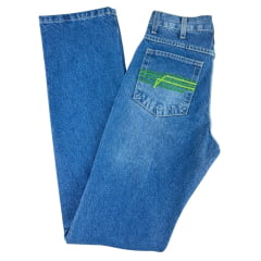 Calça Masculina Race Bull Tradicional Delavê Bigode Bordado Verde Ref: 034.DV