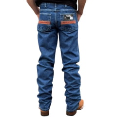 Calça Masculina Race Bull Tradicional Stone Bordado Laranja Ref: 025.ST