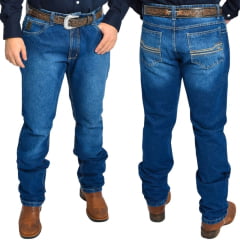 Calça Masculina Rodeo Farm Canivete Jeans Destroyed Bolso Bordado Ref: 100 50 00195