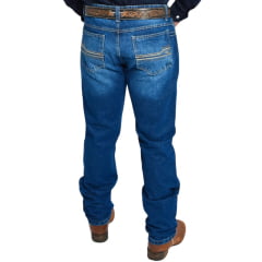 Calça Masculina Rodeo Farm Canivete Jeans Destroyed Bolso Bordado Ref: 100 50 00195