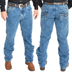 Calça Masculina Rodeo Farm Jeans Brutão XX Marmorizado Bordado Nos Bolsos Ref: 100 50 00187 Calça Masculina Rodeo Farm Jeans Brutão XX Marmorizado Bordado Nos Bolsos Ref: 100 50 00187