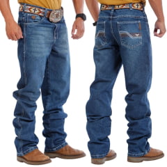 Calça Masculina Rodeo Farm Jeans Destroyer Modelo Brutão Bolso Bordado Ref: 100 50 00006