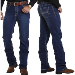 Calça Masculina Rodeo Farm Jeans Premium Com Elastano Destroyer Tradicional Bolso Bordado Ref: 100 50 00135