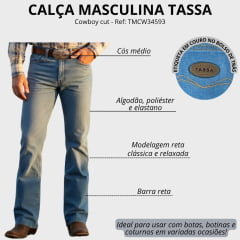 Calça Masculina Tassa Jeans Cowboy Cut Azul Claro Ref: TMCW34593