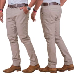 Calça Masculina Texas Farm Sarja Caqui Casual Bootcut Ref: PDMS001