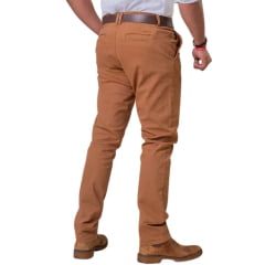 Calça Masculina Texas Farm Sarja Caramelo Casual Bootcut Ref: PDMS001