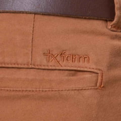 Calça Masculina Texas Farm Sarja Caramelo Casual Bootcut Ref: PDMS001