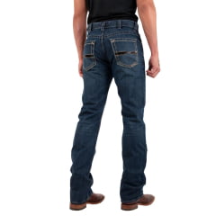 Calça Masculina TXC Jeans Marshal Azul Relaxed Fit Com Bordado No Bolso Ref:18324